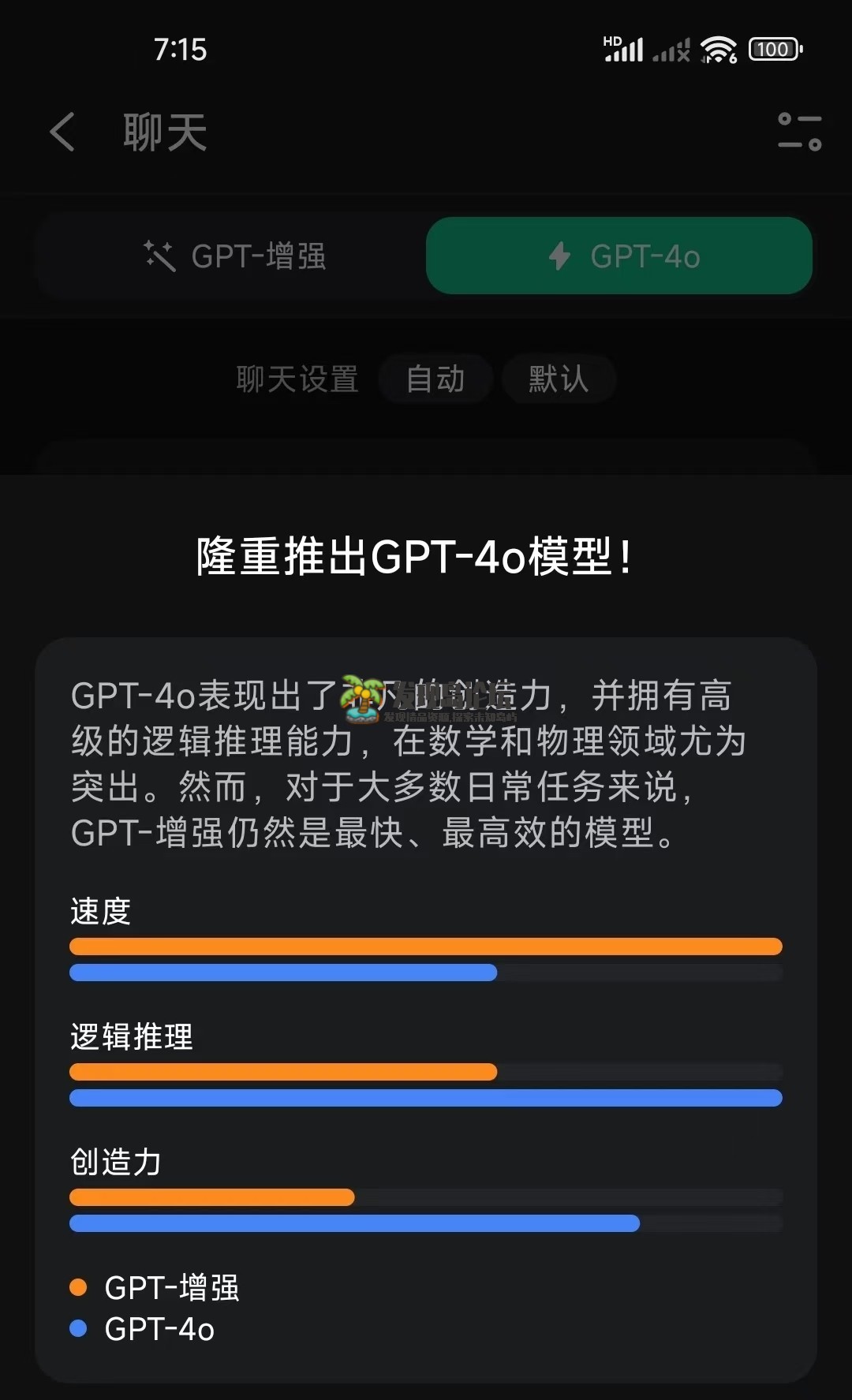 Chat On最强人工智能AI，内置GPT4模型！